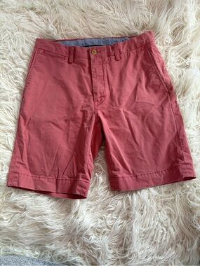 J.Crew Stanton 9” Chino Shorts Red 100% Cotton Men’s 32